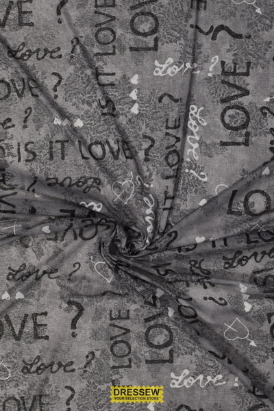 Printed Knit Grey / Black