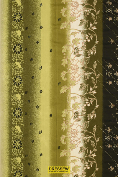 Printed Poly Knit Moss / Multi