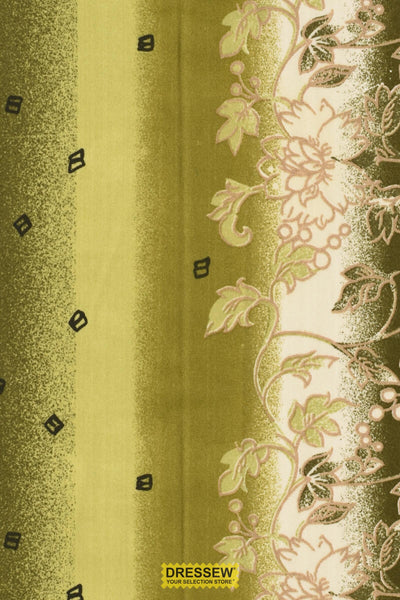 Printed Poly Knit Moss / Multi