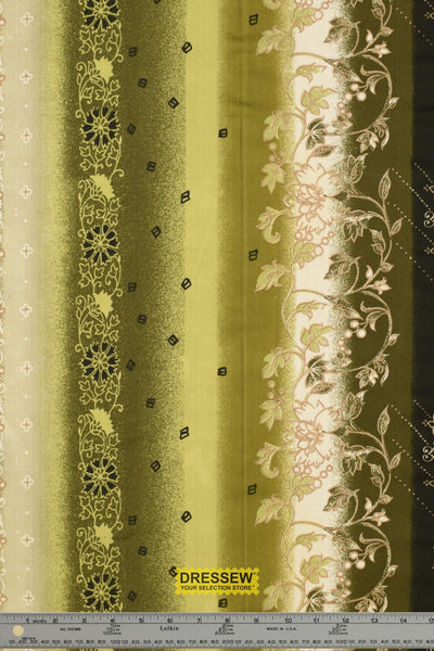 Printed Poly Knit Moss / Multi