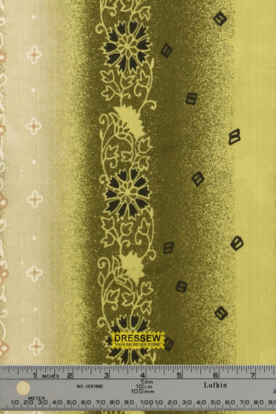 Printed Poly Knit Moss / Multi