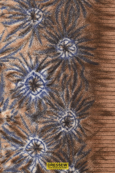 Printed Poly Knit Royal / Brown