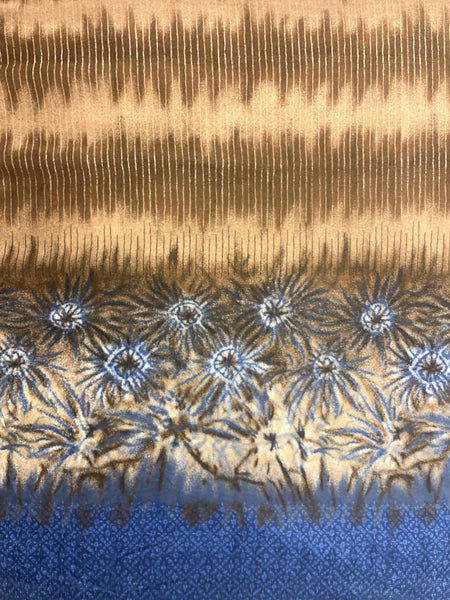 Printed Poly Knit Royal / Brown