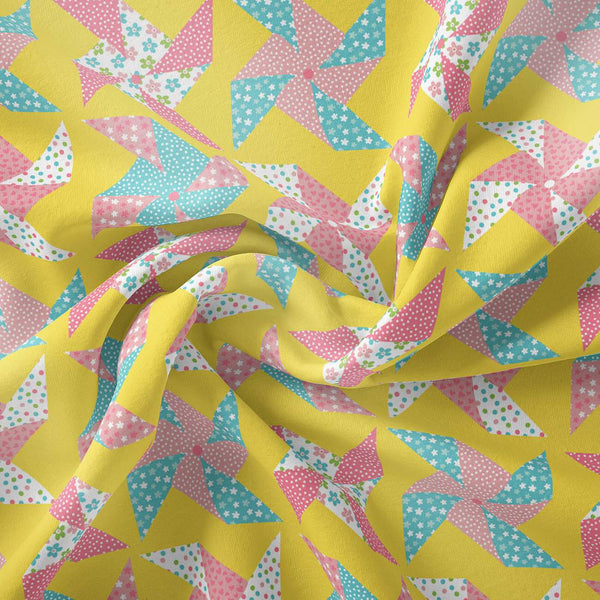 Pucker Up Floral Pinwheels Yellow / Multi