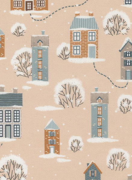 Purrfect Christmas Snowy Town By Elena Amo For Moda Bubblegum
