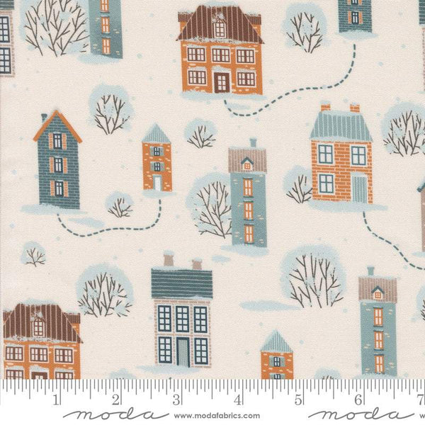 Purrfect Christmas Snowy Town By Elena Amo For Moda Pearl