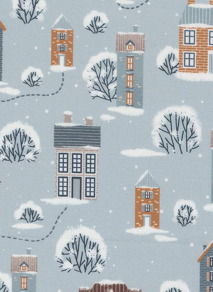 Purrfect Christmas Snowy Town By Elena Amo For Moda Sky