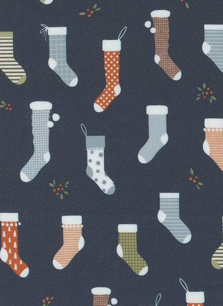 Purrfect Christmas Sweet Stockings By Elena Amo For Moda Midnight