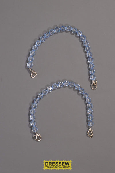 Purse Handles Blue Crystal Beads