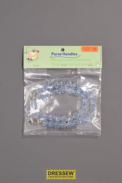 Purse Handles Blue Crystal Beads