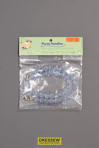 Purse Handles Blue Crystal Beads