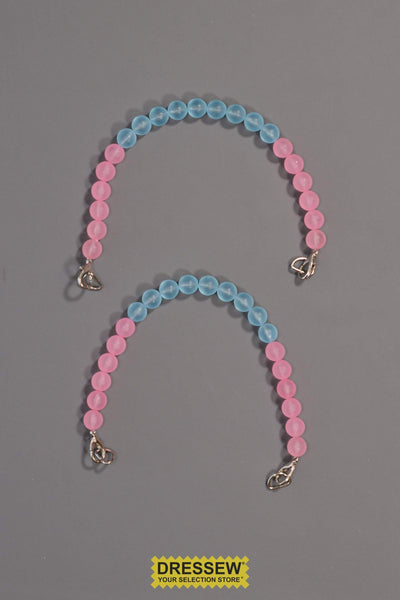 Purse Handles Blue / Pink Beads