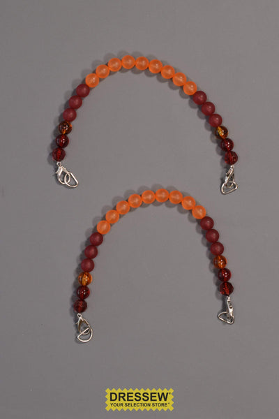 Purse Handles Orange / Red Beads