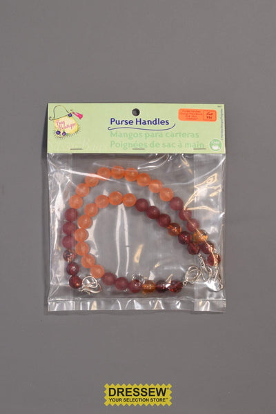 Purse Handles Orange / Red Beads
