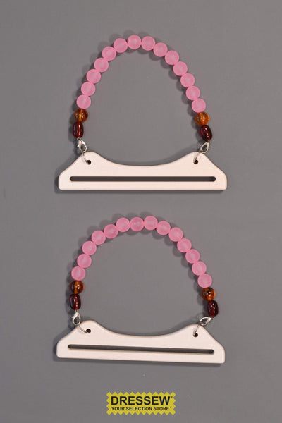 Purse Handles Pink Beads