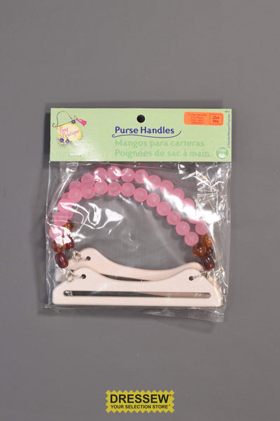 Purse Handles Pink Beads