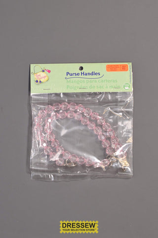 Purse Handles Pink Crystal Beads