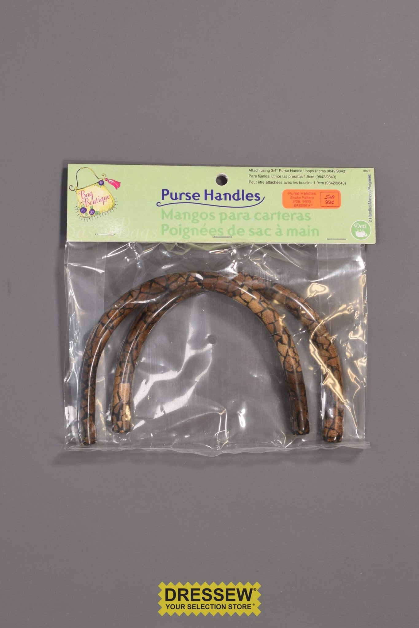 Purse Handles Snake Pattern