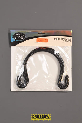 Purse Handles Swirl Black