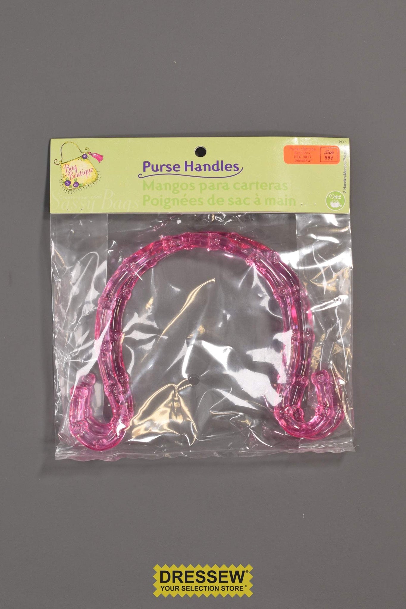 Purse Handles Swirl Pink
