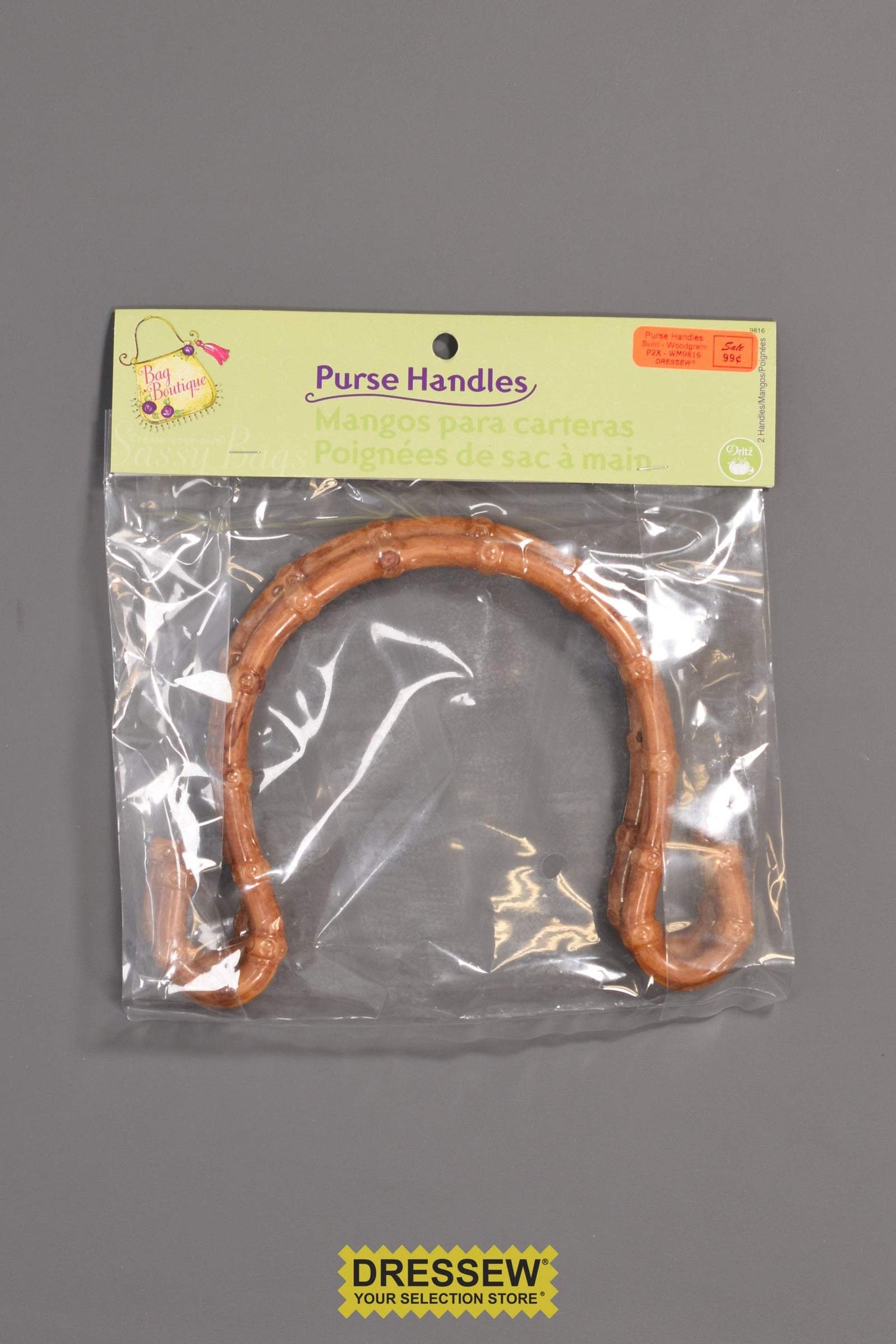 Purse Handles Swirl Woodgrain