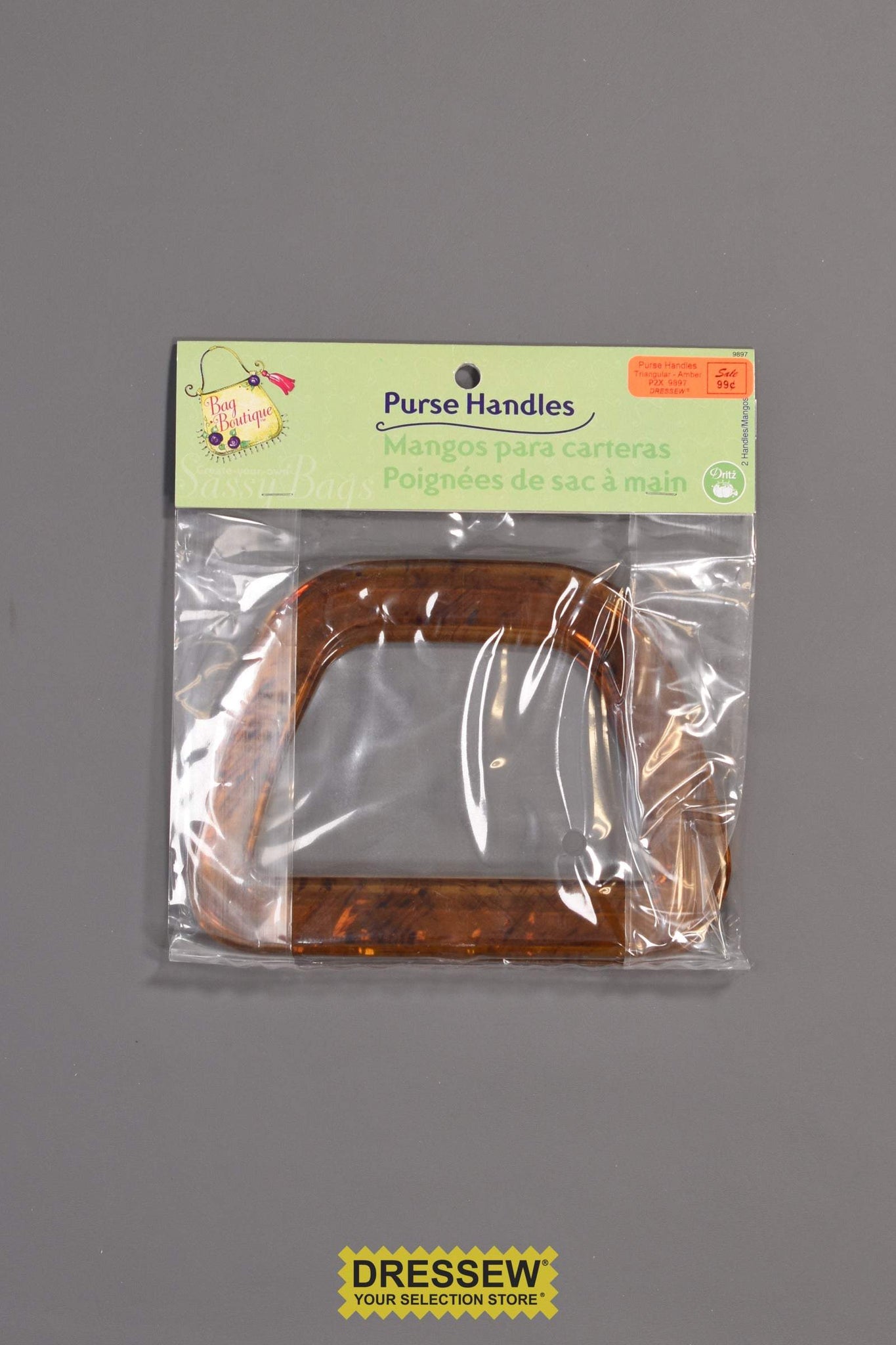 Purse Handles Triangular Amber
