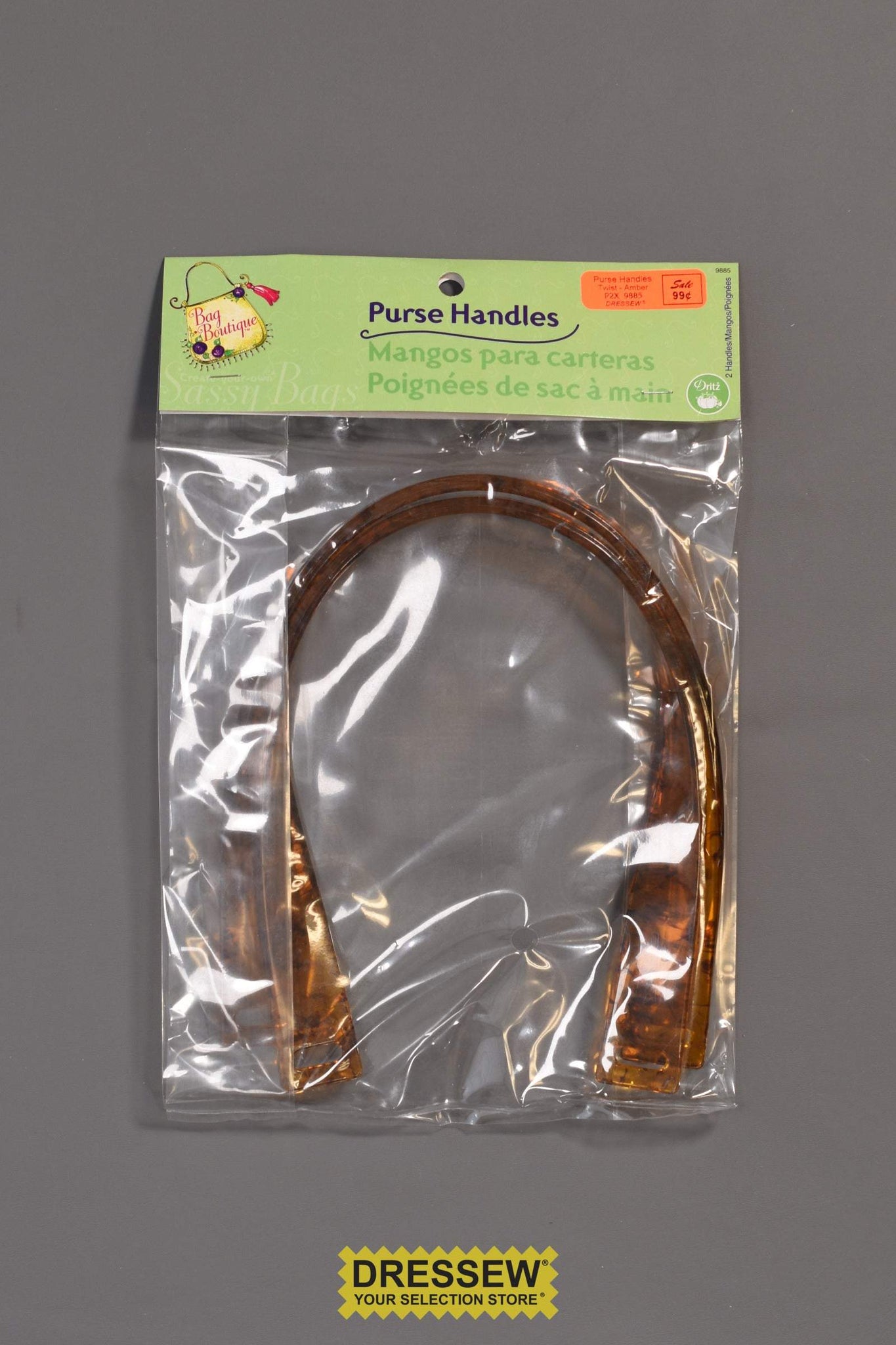 Purse Handles Twist Amber