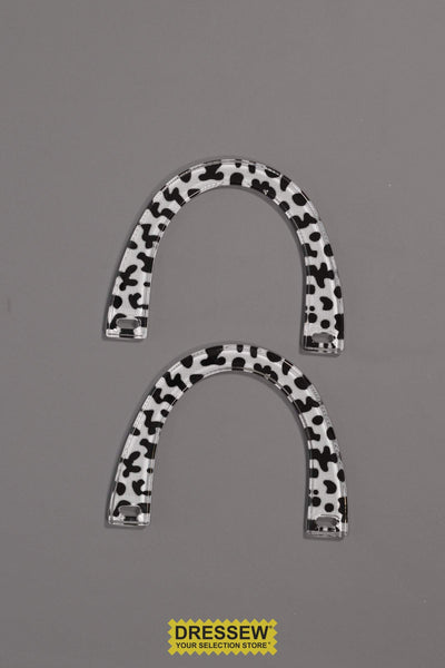 Purse Handles U-Shape Black / White