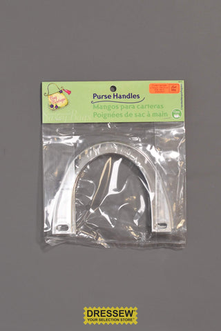 Purse Handles U-Shape Metallic Silver