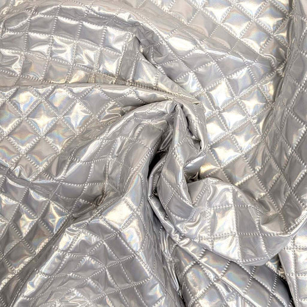 Quilted Wetlook Silver
