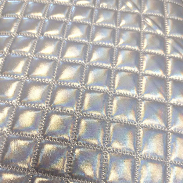 Quilted Wetlook Silver