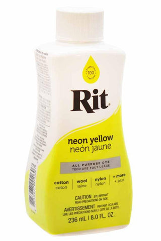RIT All Purpose Liquid Dye 236ml (8oz.) Neon Yellow