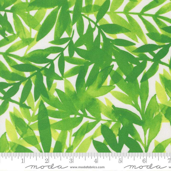 Radiant Leaf Watercolour By Amarilys Henderson For Moda Grass
