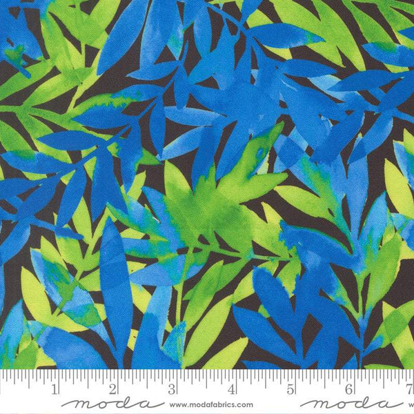 Radiant Leaf Watercolour By Amarilys Henderson For Moda Midnight
