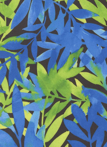 Radiant Leaf Watercolour By Amarilys Henderson For Moda Midnight