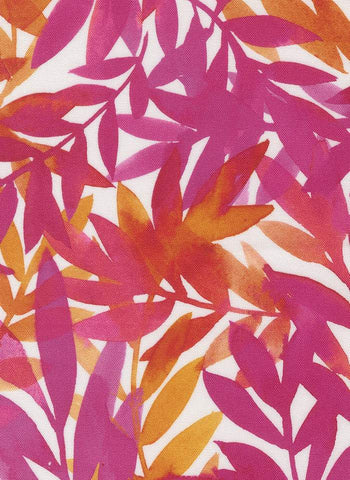 Radiant Leaf Watercolour By Amarilys Henderson For Moda Pink