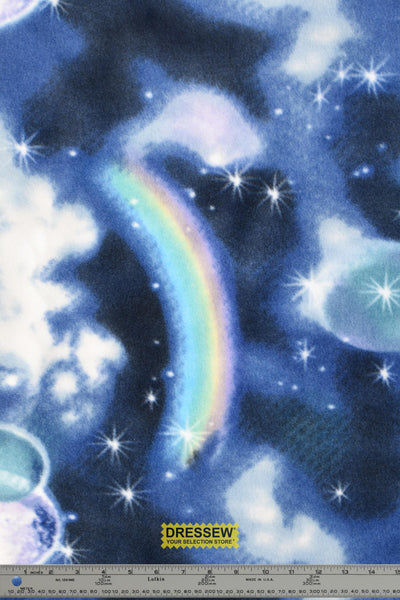 Rainbow Galaxy Polar Fleece Navy / Multi