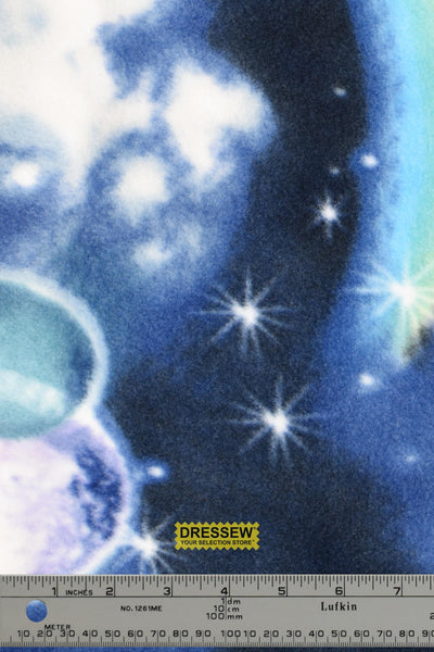 Rainbow Galaxy Polar Fleece Navy / Multi