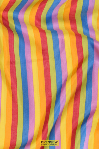Rainbow Satin Allover Stripe