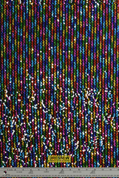 Rainbow Sequin Velvet Black / Multi