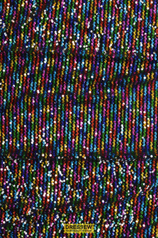 Rainbow Sequin Velvet Black / Multi