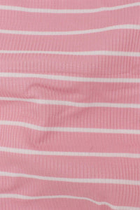Ramona Rib Stripe Lycra Pink / Off White