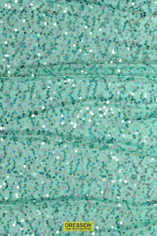 Razzle Dazzle Sequin Knit Aqua / Turquoise