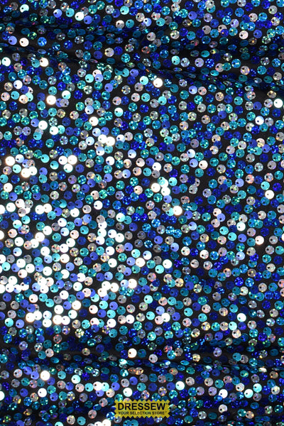 Razzle Dazzle Sequin Knit Black / Turquoise / Silver