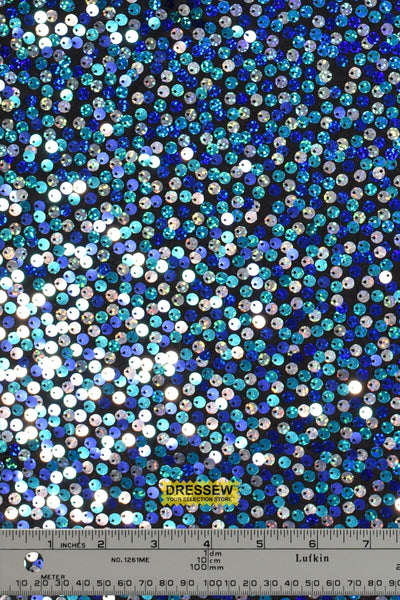 Razzle Dazzle Sequin Knit Black / Turquoise / Silver