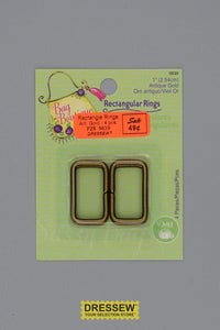 Rectangle Rings 25mm (1") Antique Gold