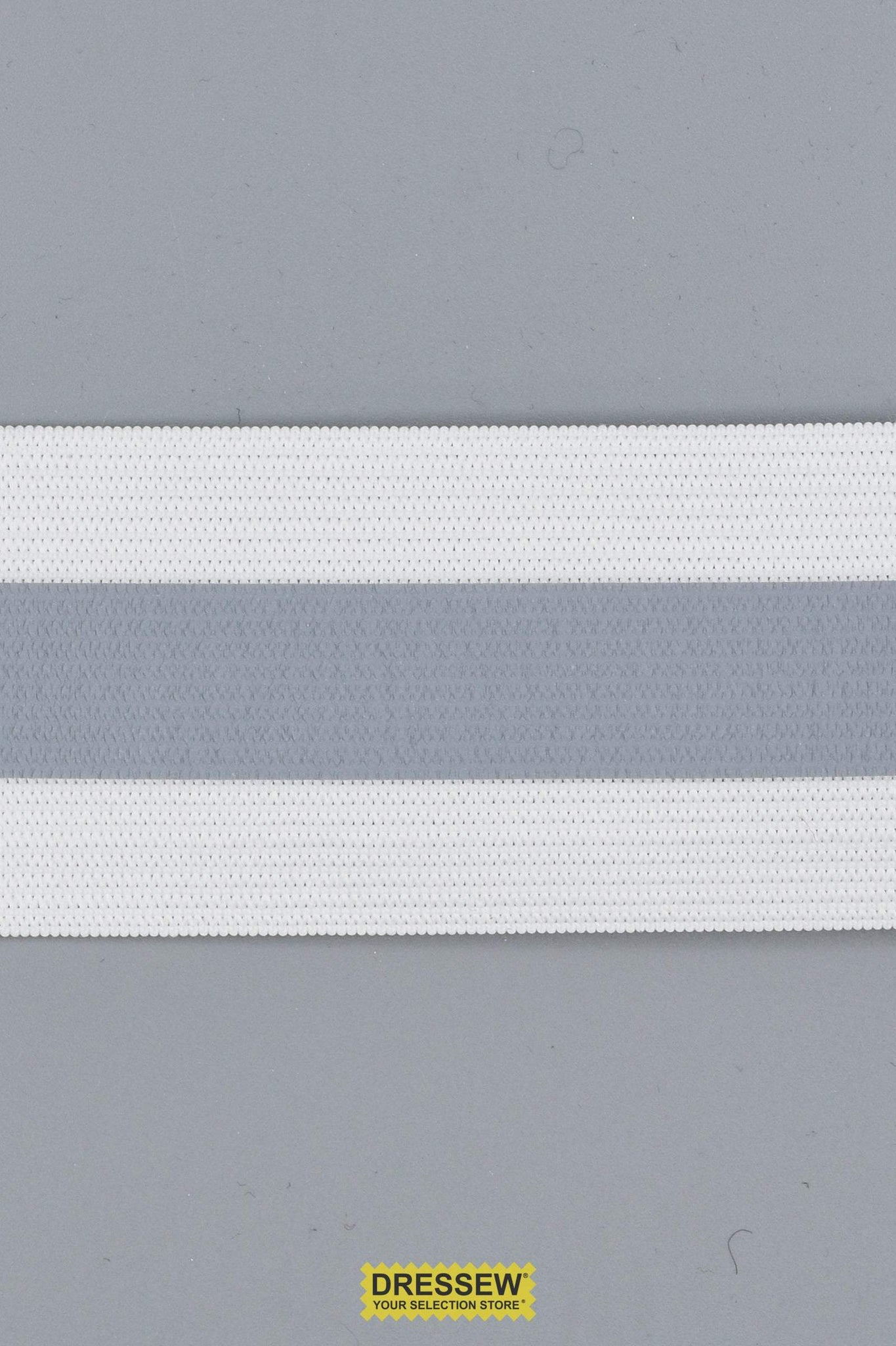 Reflective Elastic 38mm (1-1/2") White