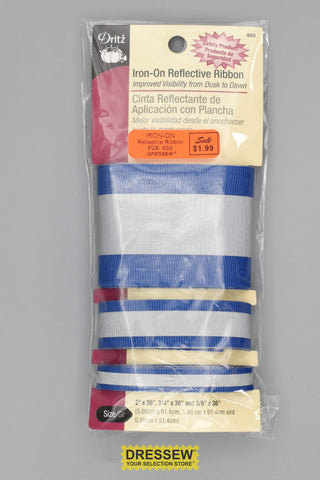 Reflective Iron-On Ribbon Blue