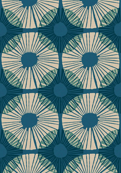 Reimagined Landscapes Canvas Superbloom By Jen Hewett Of Ruby Star Society For Moda Teal