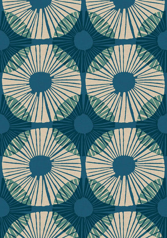 Reimagined Landscapes Canvas Superbloom By Jen Hewett Of Ruby Star Society For Moda Teal